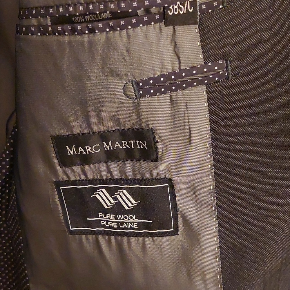 Marc Martin Elegant Charcoal Men's Blazer - Picture 8 of 8